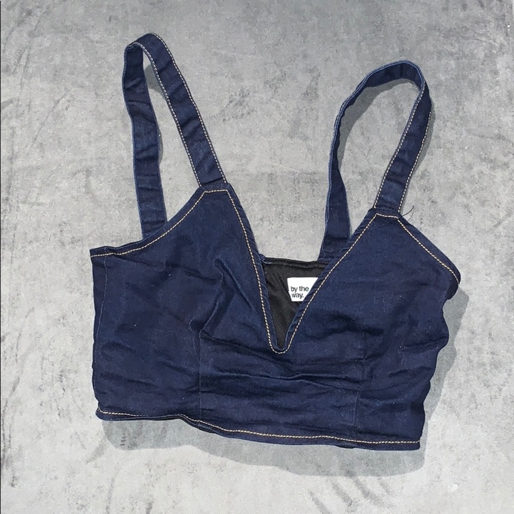 By the Way Denim Bustier Top